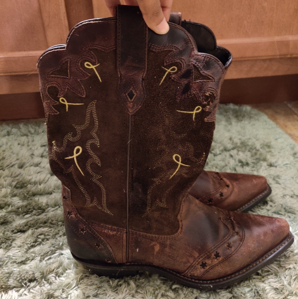Vintage leather cowgirl boots